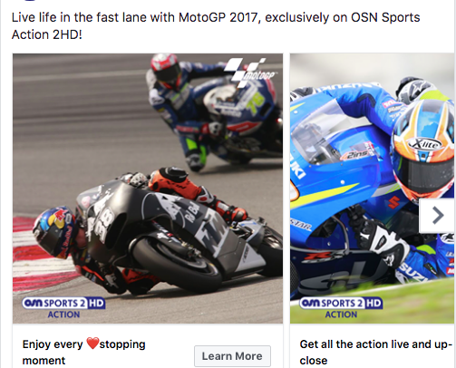 OSN Sports - Facebook Carousel