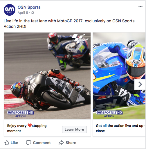OSN Sports - Facebook Carousel